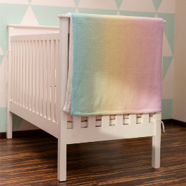 Pastel Rainbow Gradient Ombre Fleecedecke