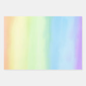 Pastel Rainbow Gradient Ombré Geschenkpapier Set (Vorderseite 2)