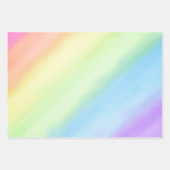 Pastel Rainbow Gradient Ombré Geschenkpapier Set (Vorderseite)