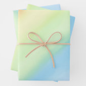 Pastel Rainbow Gradient Ombré Geschenkpapier Set (Beispiel)