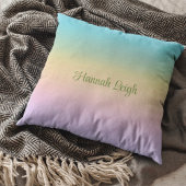 Pastel Rainbow Gradient Ombre Individuelle Name Kissen