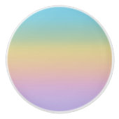 Pastel Rainbow Gradient Ombre Keramikknauf (Vorderseite)