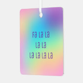 Pastel Rainbow Gradient Ornament Aus Metall (Vorderseite links)