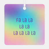Pastel Rainbow Gradient Ornament Aus Metall (Rückseite)