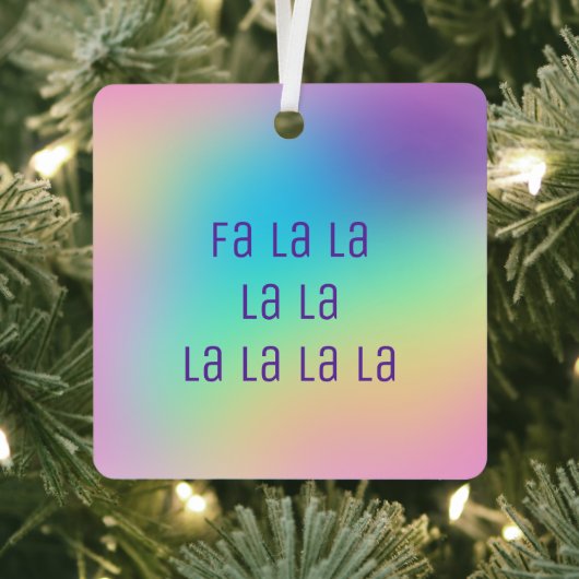 Pastel Rainbow Gradient Ornament Aus Metall (InSitu)