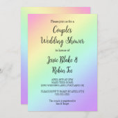 Pastel Rainbow Gradient Polterabend Einladung (Vorne/Hinten)