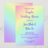 Pastel Rainbow Gradient Polterabend Einladung (Vorne/Hinten)