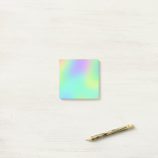 Pastel Rainbow Gradient Postit Notes Post-it Klebezettel (Auf Schreibtisch)