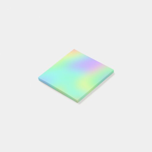 Pastel Rainbow Gradient Postit Notes Post-it Klebezettel (angewinkelt)