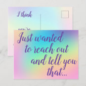 Pastel Rainbow Gradient Postkarte (Vorne/Hinten)