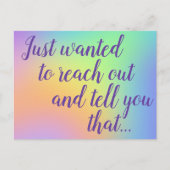 Pastel Rainbow Gradient Postkarte (Vorderseite)