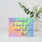 Pastel Rainbow Gradient Postkarte (Stehend Vorderseite)