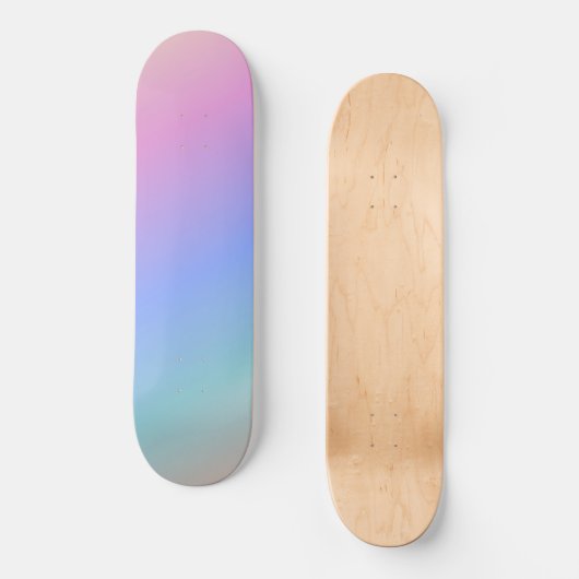 Pastel Rainbow Gradient Skateboard (Vorderseite)