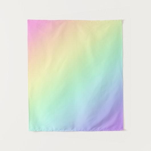 Pastel Rainbow Gradient Tapestry Wandteppich (Vorderseite)