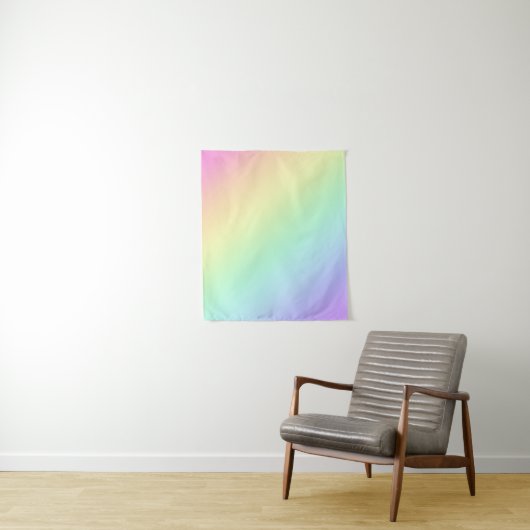Pastel Rainbow Gradient Tapestry Wandteppich (Beispiel)