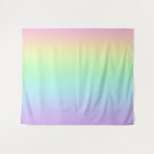 Pastel Rainbow Gradient Wall Tapestes Wandteppich (Vorderseite (Horizontal))