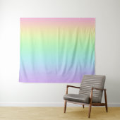 Pastel Rainbow Gradient Wall Tapestes Wandteppich (Beispiel (Horizontal))