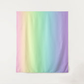 Pastel Rainbow Gradient Wall Tapestes Wandteppich (Vorderseite)