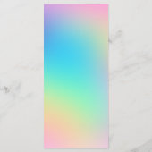 Pastel Rainbow Gradient Wedding Program Programm (Rückseite)