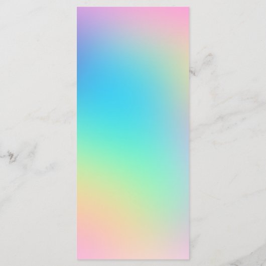 Pastel Rainbow Gradient Wedding Program Programm (Rückseite)