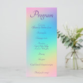 Pastel Rainbow Gradient Wedding Program Programm (Stehend Vorderseite)