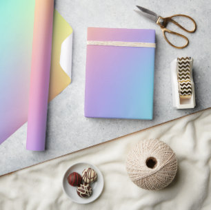 Pastel Rainbow Gradient Wrapping Paper Geschenkpapier