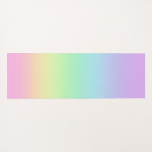 Pastel Rainbow Gradient Yoga Mat Yogamatte (Rückseite (Horizontal))