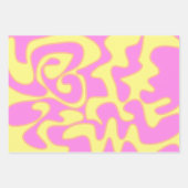 Pastel Rainbow Groovy Retro Fluid Art einzigartig Geschenkpapier Set (Vorderseite)