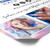 Pastel Rainbow Hair Nails Business Marketing Foto Poster (Ecke)