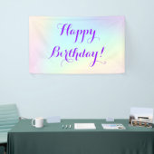 Pastel Rainbow Happy Birthday Banner (Messeveranstaltung)