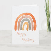 Pastel Rainbow | Happy Birthday Karte (Vorderseite)