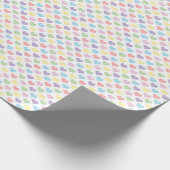 Pastel Rainbow Heart Pattern Wrapping Paper Geschenkpapier (Ecke)