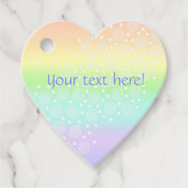 Pastel Rainbow Heart Shaped Favor Tags Geschenkanhänger