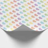 Pastel Rainbow Hearts Geschenkpapier (Ecke)