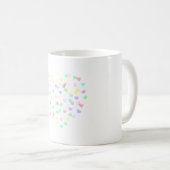 Pastel Rainbow Hearts Kaffeetasse (VorderseiteRechts)