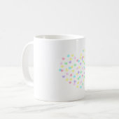 Pastel Rainbow Hearts Kaffeetasse (Vorderseite Links)
