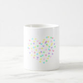 Pastel Rainbow Hearts Kaffeetasse (Mittel)