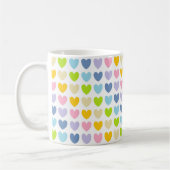 Pastel Rainbow Hearts Kaffeetasse (Links)