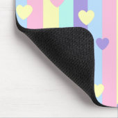 Pastel Rainbow Hearts Mousepad (Ecke)