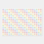Pastel Rainbow Hearts Pattern Kids Geschenkpapier Set (Vorderseite)
