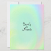 Pastel Rainbow Hochzeit Einladung mit Empfang (Rückseite)