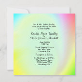 Pastel Rainbow Hochzeit Einladung mit Empfang (Vorderseite)