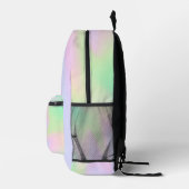 Pastel Rainbow Hologram Watercolor Individuelle Na Bedruckter Rucksack (Rechts)