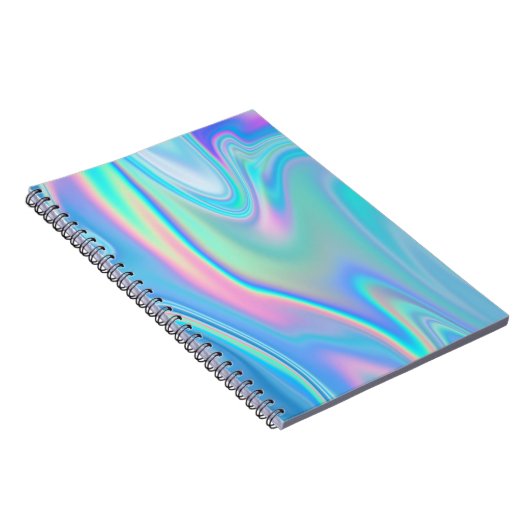 Pastel Rainbow Holograph Abstrakt Notizblock (Rechte Seite)