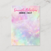 Pastel Rainbow Holographic Crystal Juwelier Visitenkarte (Vorderseite)