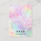 Pastel Rainbow Holographic Crystal Juwelier Visitenkarte (Rückseite)