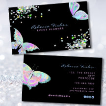 Pastel Rainbow Holographic Iridescent Butterfly