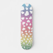 Pastel Rainbow hört für sie Skateboard (Vorne)