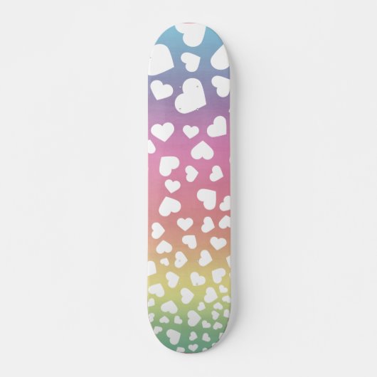 Pastel Rainbow hört für sie Skateboard (Vorne)