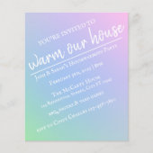 Pastel Rainbow Housewarming Party Flyer (Vorne)